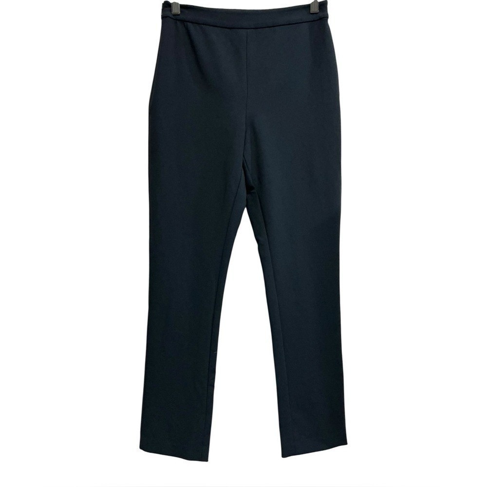 Jenni Kayne Cigarette Pants Crop Ankle Stretch High Rise Navy Blue 2 XS Trousers